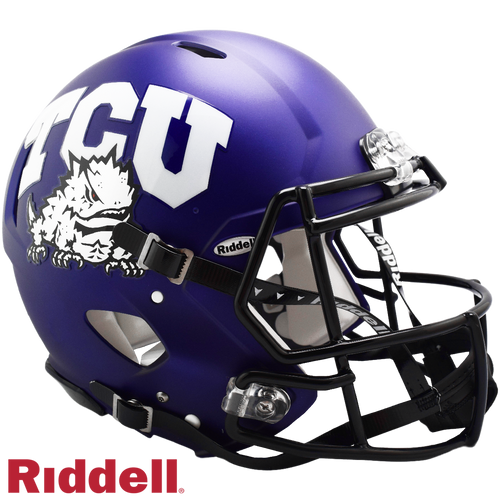 TCU Horned Frogs Helmet Riddell Authentic Full Size Speed Style Satin Purple - Special Order