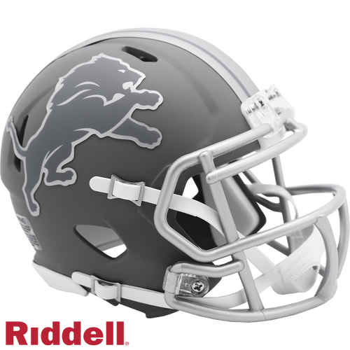 Detroit Lions Helmet Riddell Replica Mini Speed Style Slate Alternate