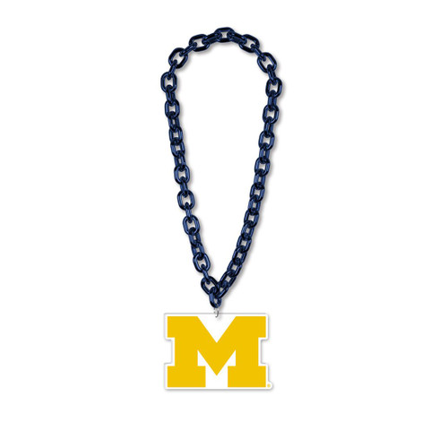 Michigan Wolverines Necklace Big Fan Chain