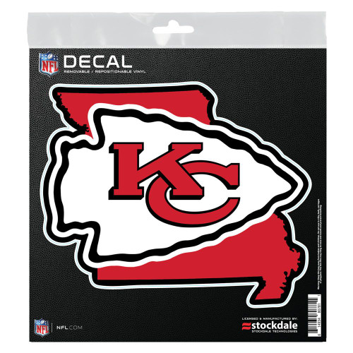 Kansas City Chiefs Decal 6x6 All Surface State Shape - Special Order