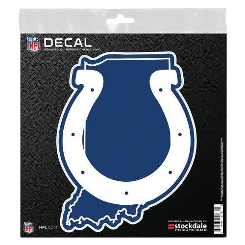 Indianapolis Colts Decal 6x6 All Surface State Shape - Special Order