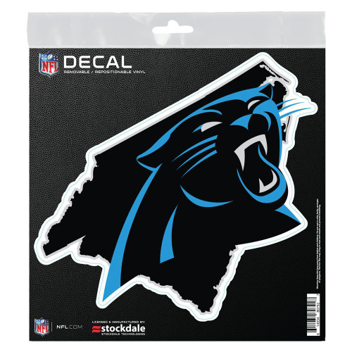 Carolina Panthers Decal 6x6 All Surface State Shape - Special Order