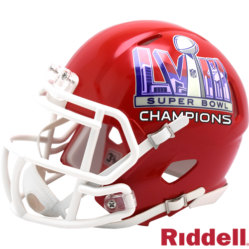 Kansas City Chiefs Helmet Riddell Replica Full Size Speed Style Super Bowl 58 Champs