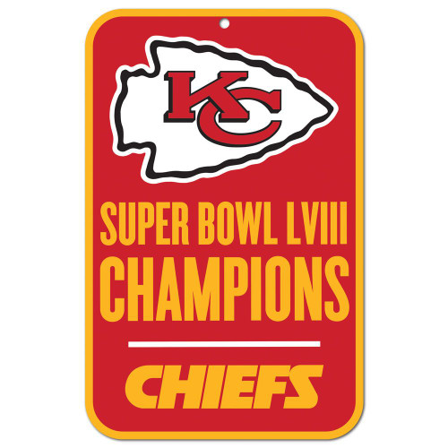 Kansas City Chiefs Sign Styrene 11x17 Super Bowl 58 Champs