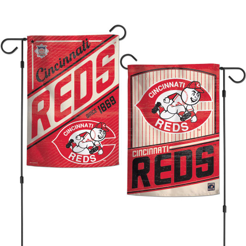 Cincinnati Reds Flag 12x18 Garden Style 2 Sided Cooperstown