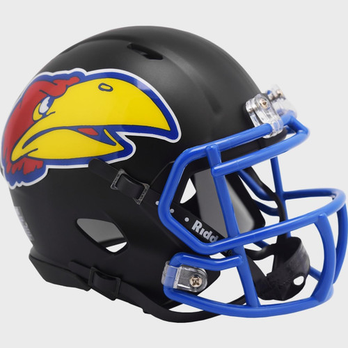 Kansas Jayhawks Helmet Riddell Replica Mini Speed Style Black