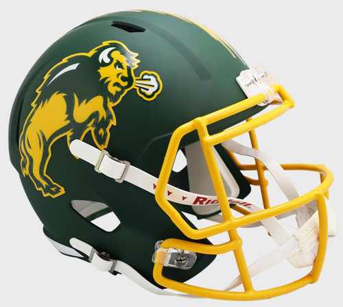 North Dakota State Bison Helmet Riddell Replica Full Size Speed Style Harvest Design - Special Order