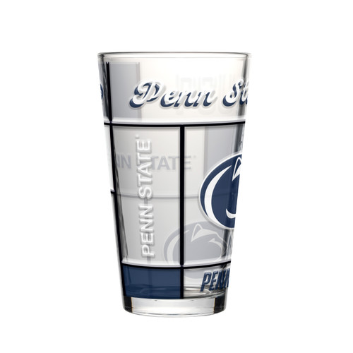 Penn State Nittany Lions Pint Glass 16oz Quilted Stained Boxed