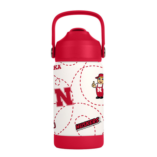 Nebraska Cornhuskers Kids Bottle 12oz Stainless Steel Mascot