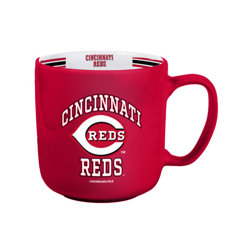 Cincinnati Reds Coffee Mug 15oz Stripe Design Cincinnati Reds Coffee Mug 15oz Stripe Design