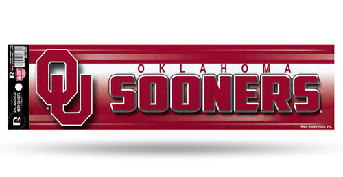 Oklahoma Sooners Decal Bumper Sticker Glitter