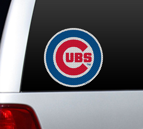 Chicago Cubs Window Film 12 Inch Die Cut CO