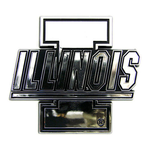 Illinois Fighting Illini Auto Emblem - Silver - Special Order