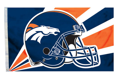 Denver Broncos Flag 3x5 Helmet Design - Special Order