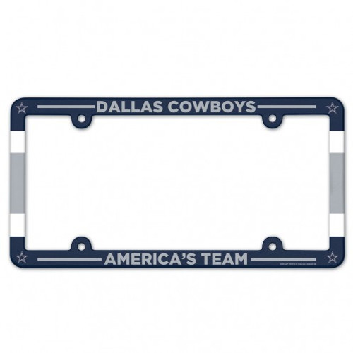 Dallas Cowboys License Plate Frame Plastic Full Color Style