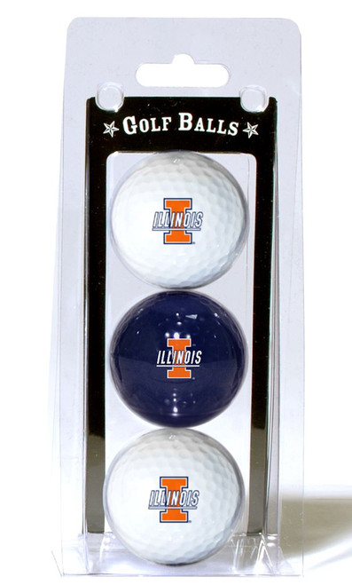 Illinois Fighting Illini 3 Pack of Golf Balls - Special Order