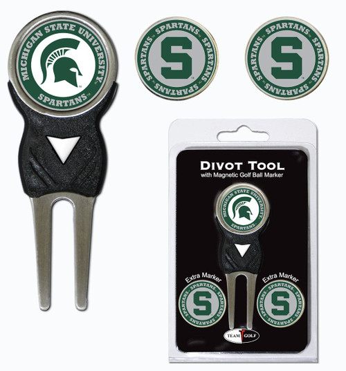 Michigan State Spartans Golf Divot Tool with 3 Markers - Special Order
