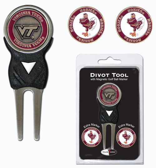 Virginia Tech Hokies Golf Divot Tool with 3 Markers - Special Order