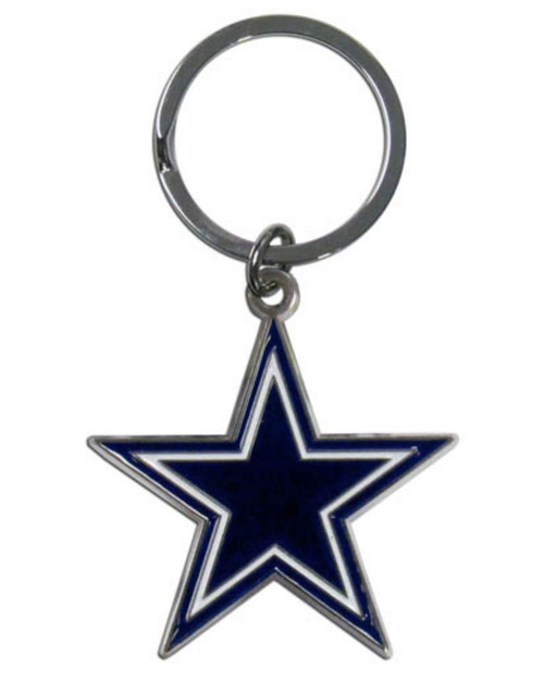 Dallas Cowboys Chrome Logo Cut Keychain