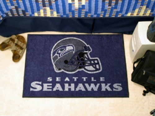 Seattle Seahawks Rug - Starter Style, Helmet Design - Special Order