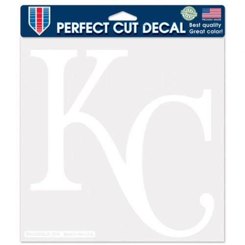 Kansas City Royals Decal 8x8 Die Cut White