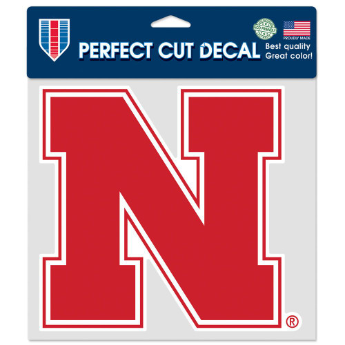 Nebraska Cornhuskers Decal 8x8 Die Cut Color