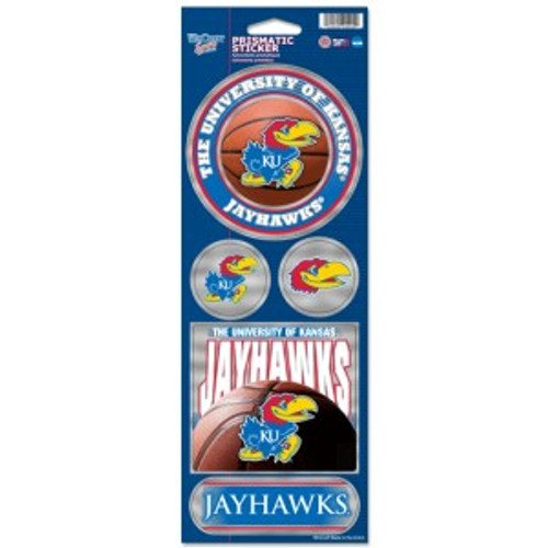 Kansas Jayhawks Stickers Prismatic - Special Order