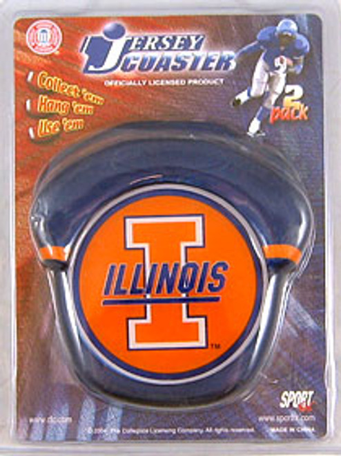 Illinois Fighting Illini Coaster Set Jersey Style CO