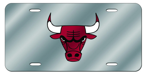 Chicago Bulls License Plate Laser Cut Silver - Special Order