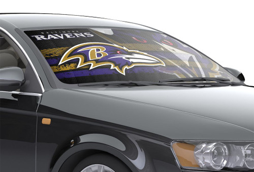 Baltimore Ravens Auto Sun Shade - 59"x27"