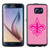 New Orleans Saints Phone Case Pink Football Pebble Grain Feel Samsung Galaxy S6 CO