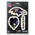 Baltimore Ravens Decal Die Cut Team 3 Pack