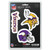 Minnesota Vikings Decal Die Cut Team 3 Pack