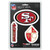 San Francisco 49ers Decal Die Cut Team 3 Pack