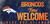 Denver Broncos Wood Sign Fans Welcome 12x6