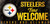 Pittsburgh Steelers Wood Sign Fans Welcome 12x6