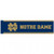 Notre Dame Fighting Irish Decal 3x12 Bumper Strip Style ND Design - Special Order