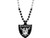 Las Vegas Raiders Beads with Medallion Mardi Gras Style