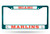 Miami Marlins License Plate Frame Metal Aqua - Special Order