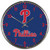 Philadelphia Phillies Clock Round Wall Style Chrome