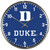 Duke Blue Devils Clock Round Wall Style Chrome