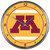 Minnesota Golden Gophers Clock Round Wall Style Chrome