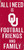 Oklahoma Sooners Sign Wood 6x12 Football Friends and Family Design Color - Special Order