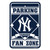 New York Yankees Sign 12x18 Plastic Fan Zone Parking Style CO