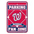 Washington Nationals Sign 12x18 Plastic Fan Zone Parking Style CO