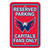 Washington Capitals Sign 12x18 Plastic Reserved Parking Style CO