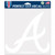 Atlanta Braves Decal 8x8 Die Cut White A - Special Order