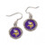 Minnesota Vikings Earrings Round Style - Special Order