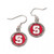 North Carolina State Wolfpack Earrings Round Style - Special Order