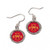 Iowa State Cyclones Earrings Round Style - Special Order